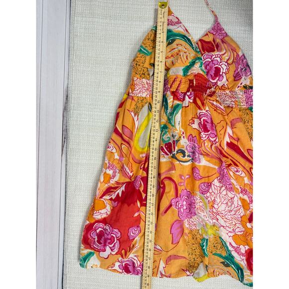 Energie Spaghetti Strap Floral Dress Elastic Empire Waist XL - Picture 6 of 8